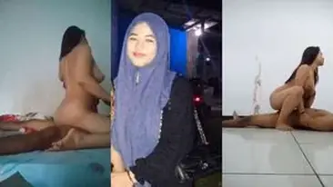 Ukhti Hijab Ungu Cantik Pasrah Goyang Kasur